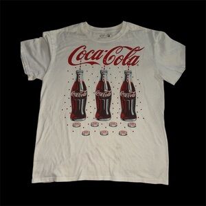 Coca Cola Graphic T-Shirt in White and Red